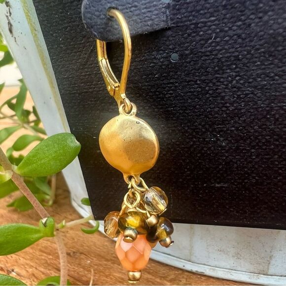 Cookie Lee Matte Gold Tone Beaded Boho Earrings - Picture 8 of 10